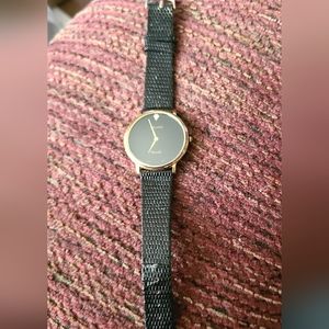 Michele Black and Gold Women's Watch